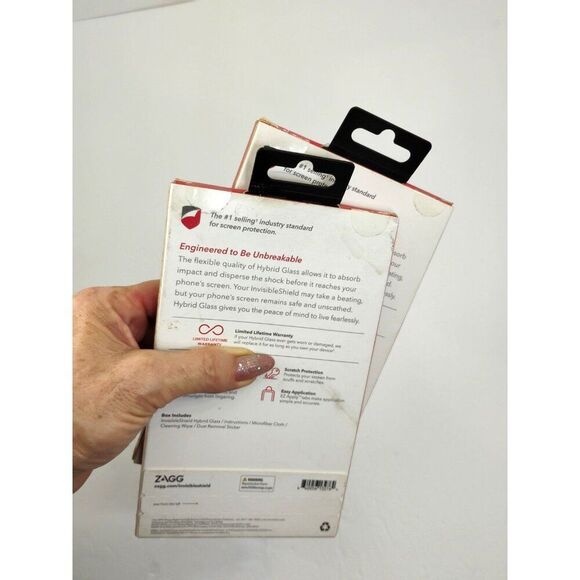 GENUINE 2 Pack Zagg Invisible Shield Hybrid Glass for Apple iPhone 12 Mini 5.4" - Picture 10 of 10